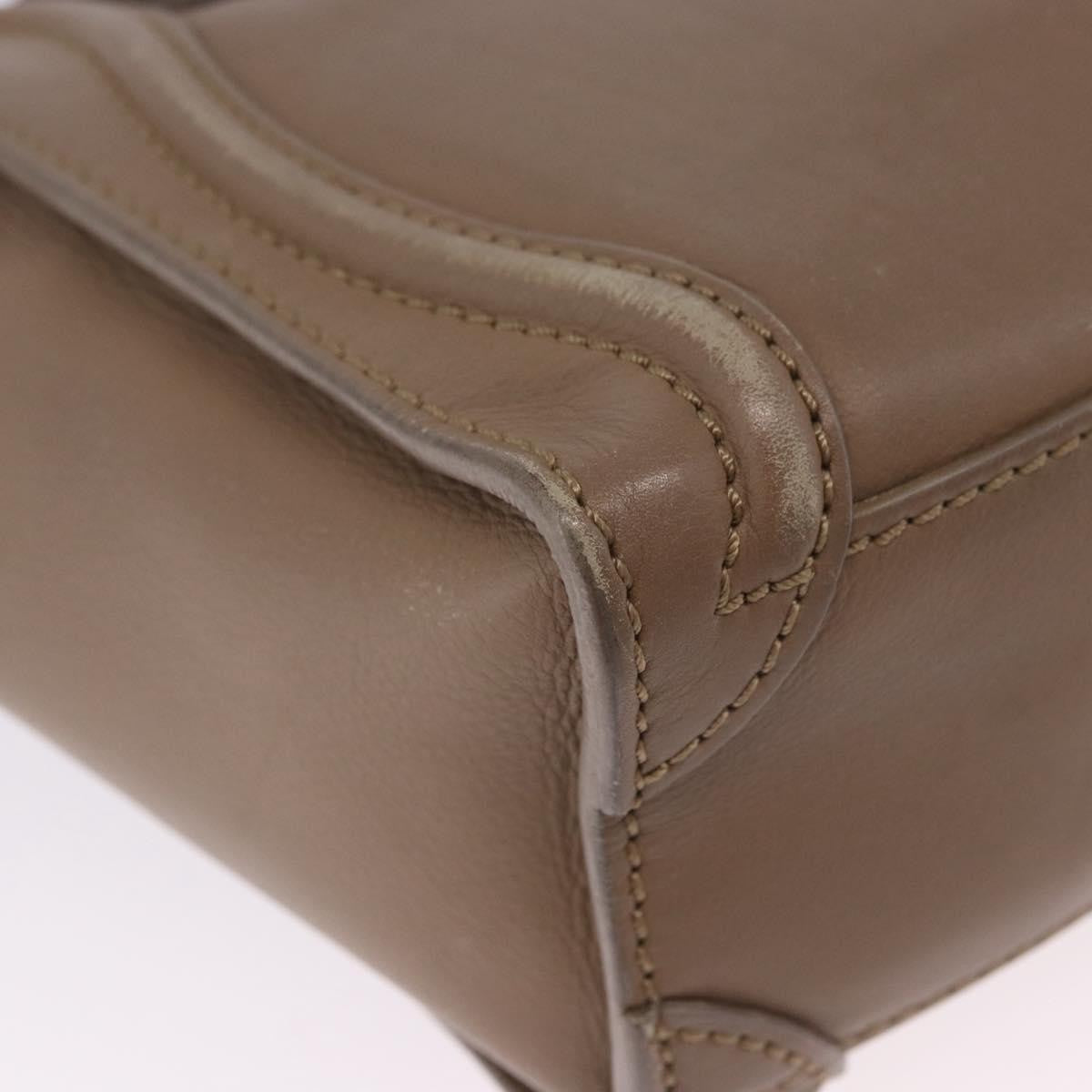 Celine Shopper Luggage Leather, Beige, Leather, Handbag