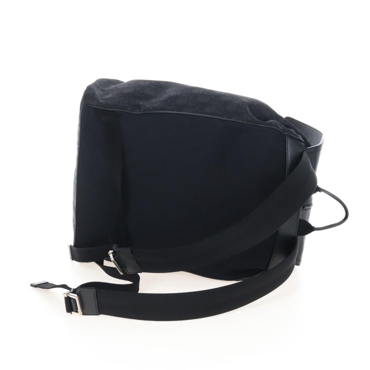 Christian Dior Motion Oblique Canvas with Leather, Black, Canvas, Backpack