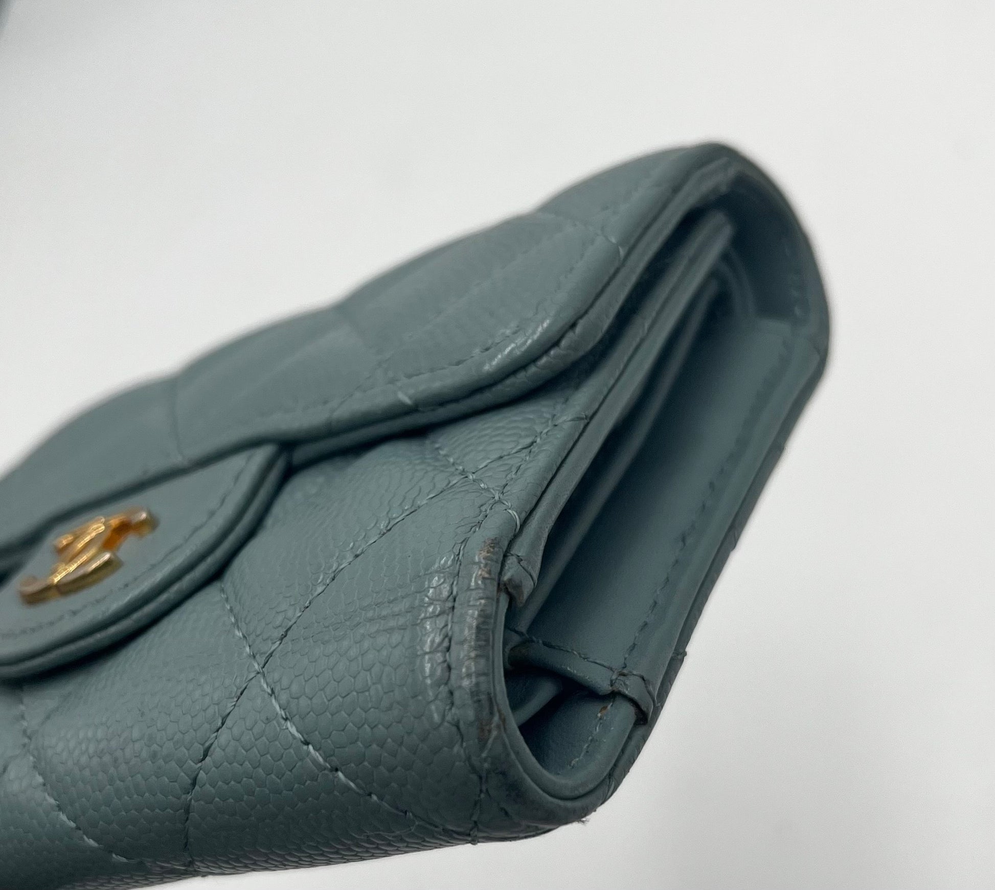 Chanel Coco Boy Flap Wallet Quilted Aged Calfskin, Black, Calfskin, Wallet