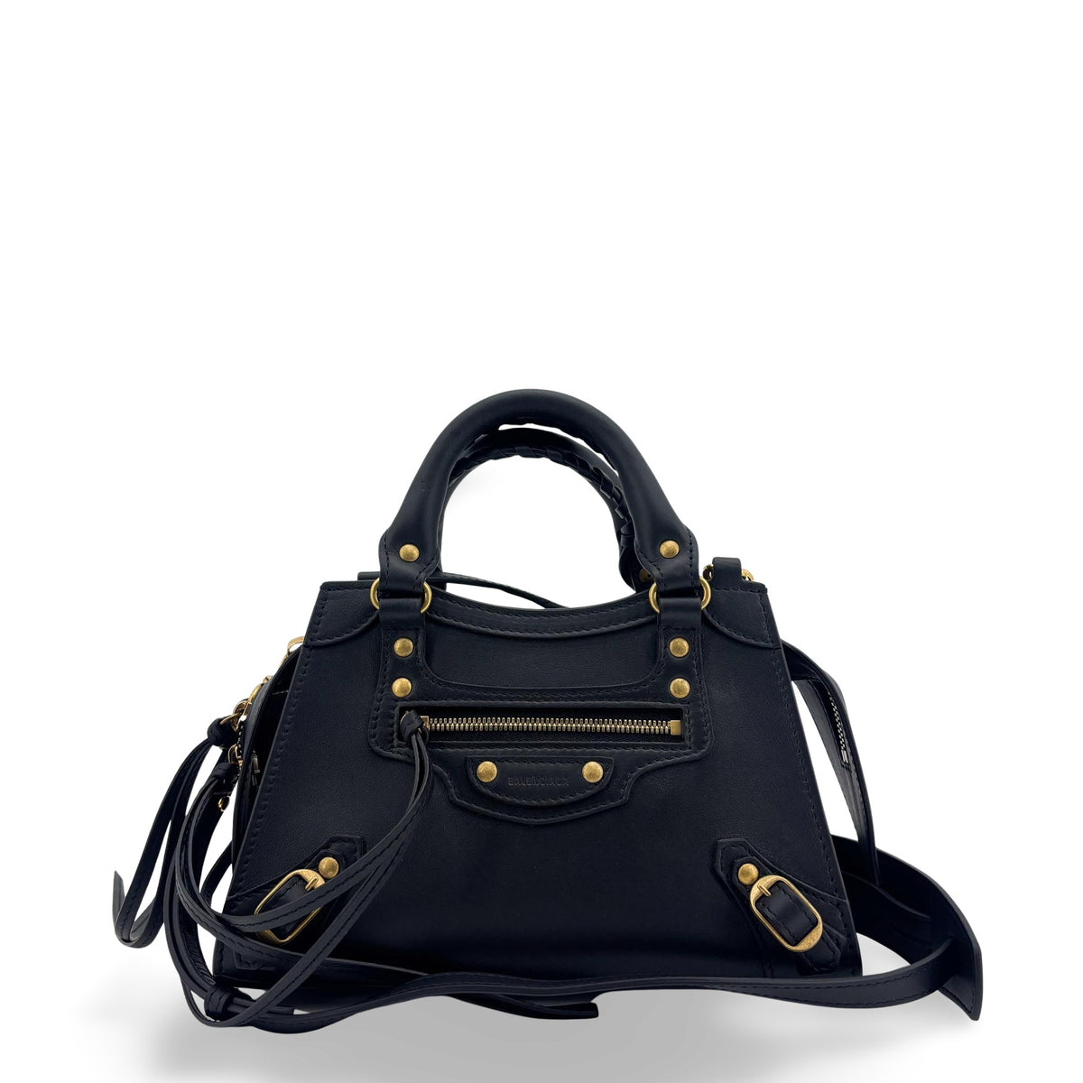 Balenciaga Neo Classic City Leather, Black, Leather, Handbag