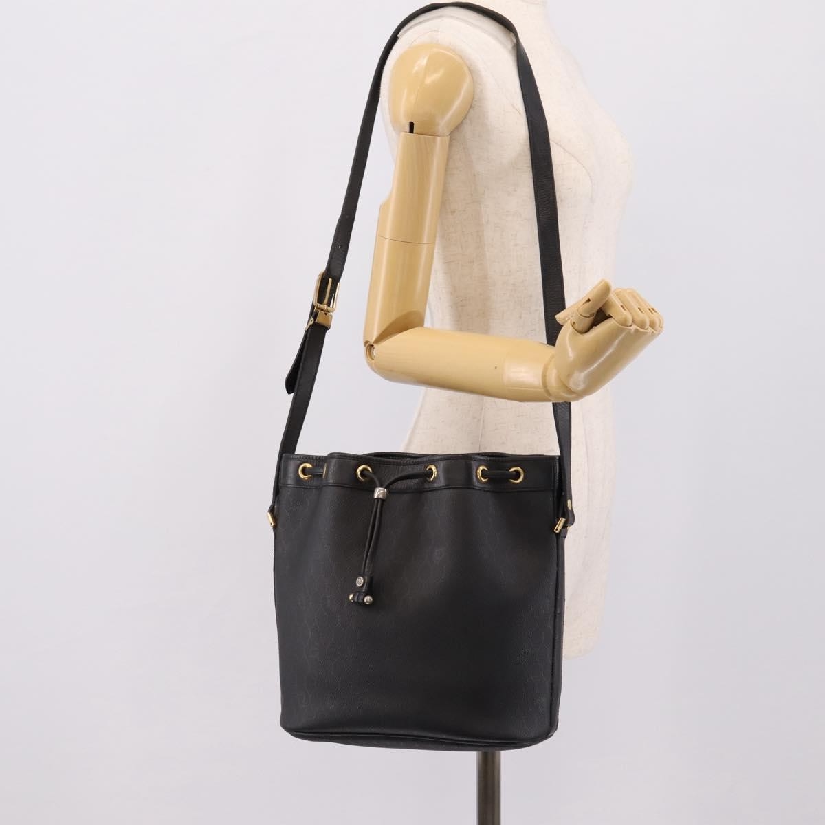 Christian Dior Vintage Honeycomb Canvas, Black, Canvas, Shoulder Bag