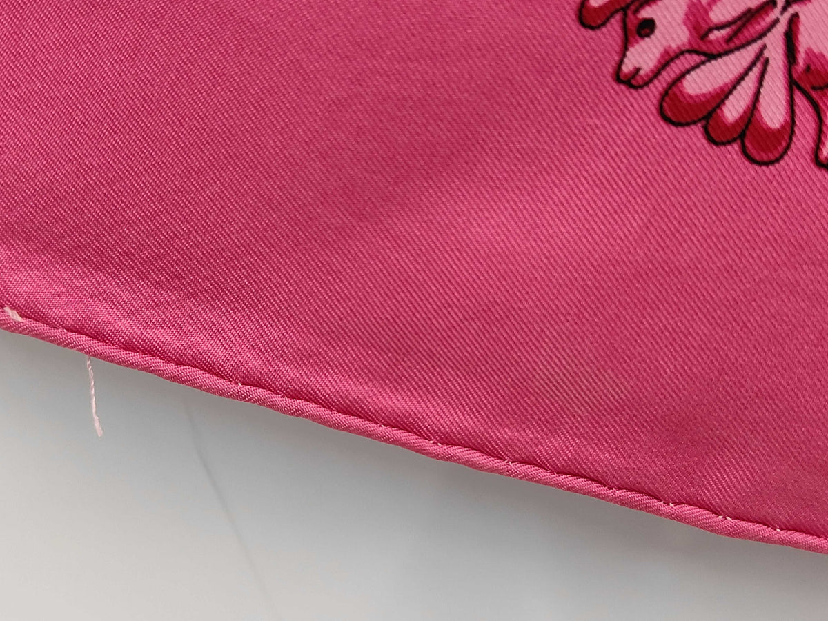 Hermes Carré 90 Silk multicolor, Pink, Silk, Scarf