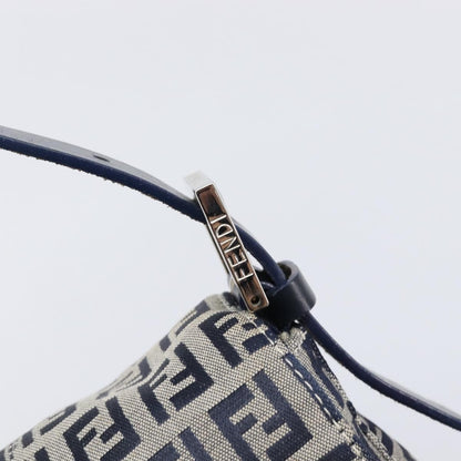 Fendi Zucchino Canvas Mamma Baguette Canvas, Navy, Canvas, Shoulder Bag