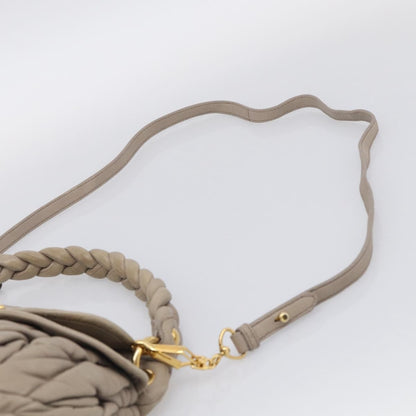 Miu Miu Coffer Hobo Matelasse Leather, Beige, Leather, Handbag