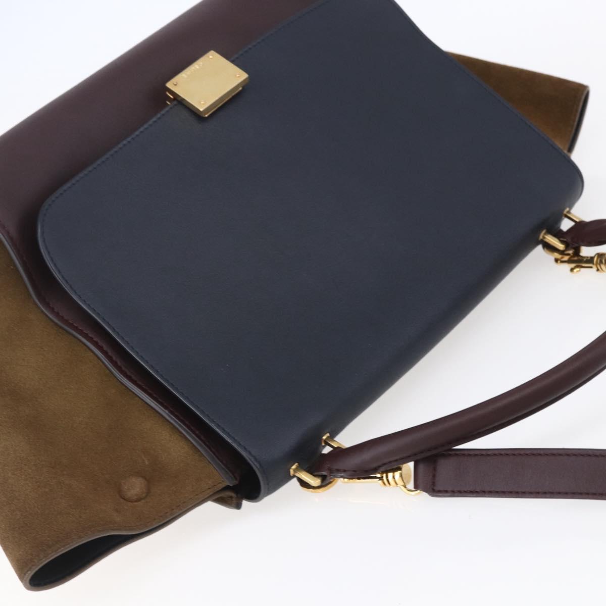 Celine Tricolor Trapeze Bag Leather, MULTICOLOUR, LEATHER, Handbag