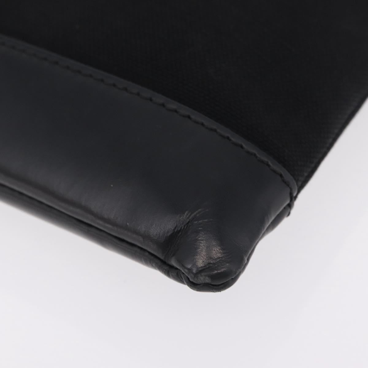 Balenciaga Navy Zip Canvas and Leather, Black, Canvas, Clutch