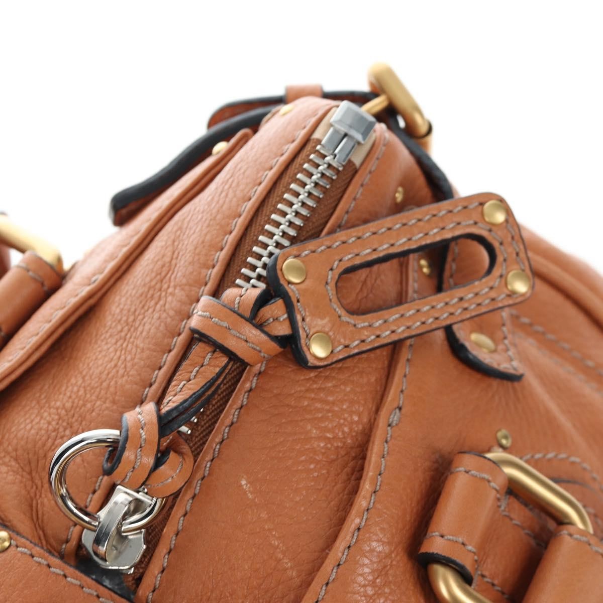Chloe Paddington Leather, Brown, Leather, Tote Bag