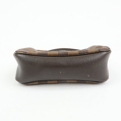 Louis Vuitton Trousse Make Up Damier, Brown, Canvas, Clutch