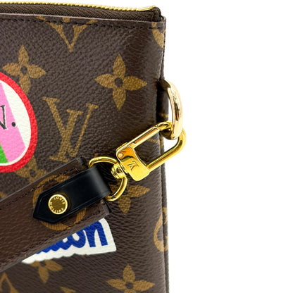 Louis Vuitton City Pouch Limited Edition Patches Monogram Canvas, Brown, Canvas, Clutch