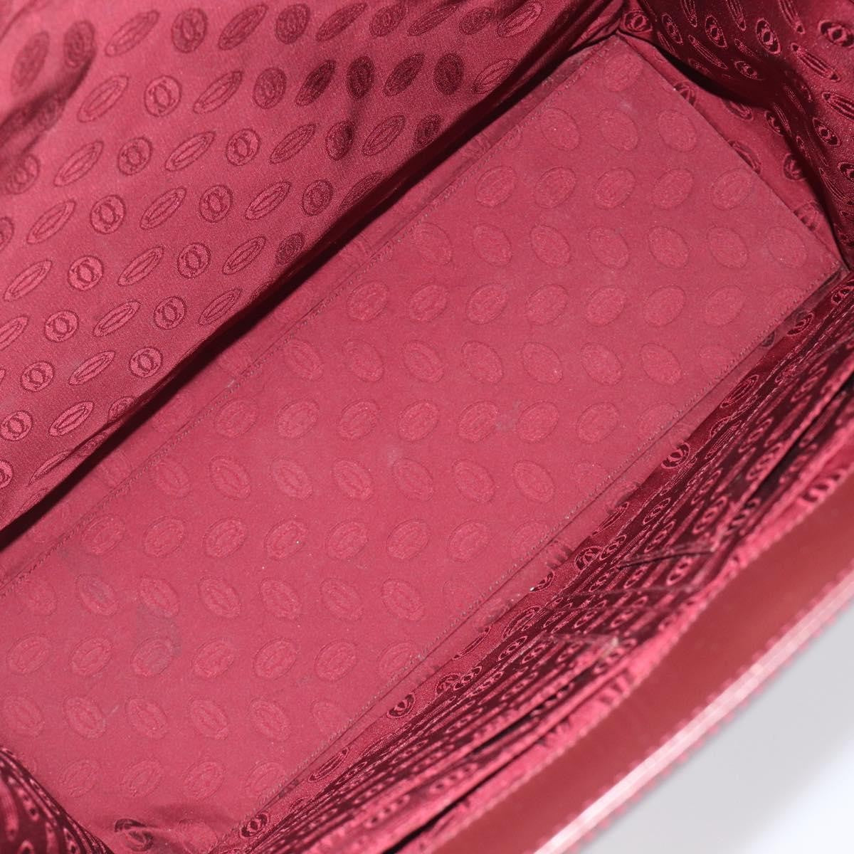Cartier Must Line Leather, Burgundy, Leather, Handbag
