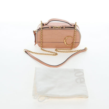 Chloe C Vanity Leather, Pink, Leather, Handbag