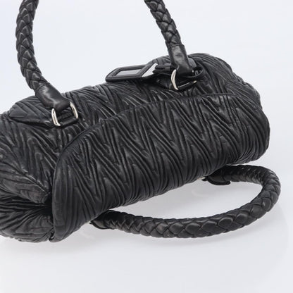 Prada Flap Chevron Nappa, Black, Leather, Shoulder Bag