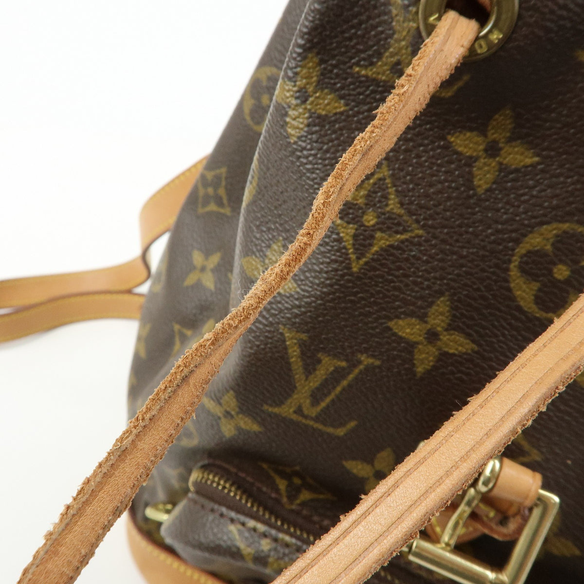 Louis Vuitton Vintage Montsouris Monogram Canvas, Brown, Canvas, Backpack