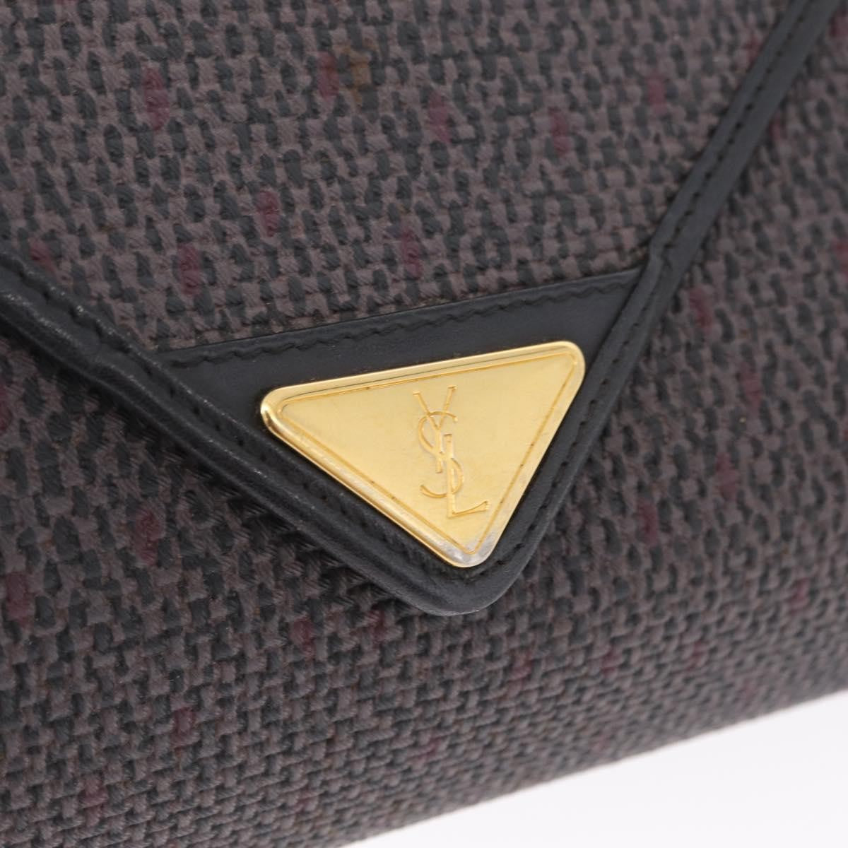 Saint Laurent Vintage Clutch Canvas, Gray, Canvas, Clutch