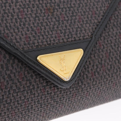 Saint Laurent Vintage Clutch Canvas, Gray, Canvas, Clutch
