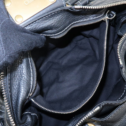 Chloe Paddington Body Leather, Black, Leather, Handbag
