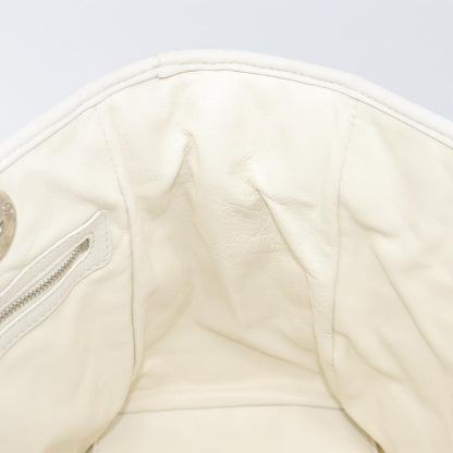 Christian Dior Lady Dior Cannage Quilt Lambskin, White, Leather, Handbag