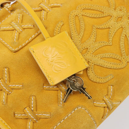 Loewe Amazona Suede, Yellow, Suede, Handbag