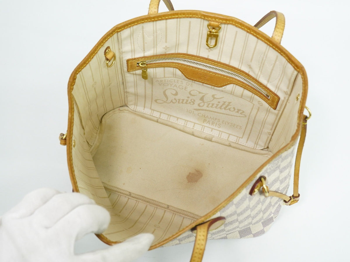 Louis Vuitton Neverfull Damier, Beige, Canvas, Tote Bag