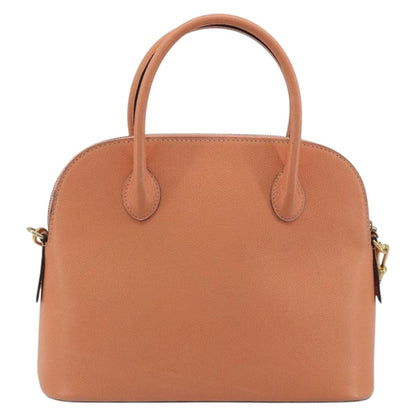 Celine Vintage Convertible Bowler Leather, Orange, Leather, Handbag