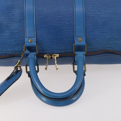 Louis Vuitton Keepall Epi Leather, Blue, Leather, Travel Bag