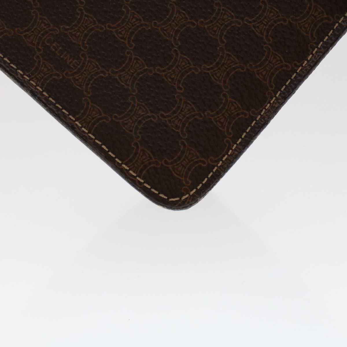 Celine C Macadam Handbag PVC Leather, BROWN, PVC, Handbag