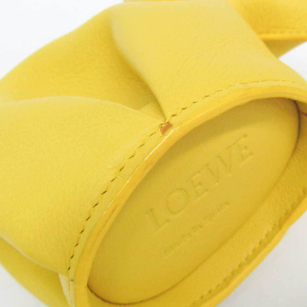 Loewe Elephant Coin Purse Leather, Yellow, Leather, Clutch