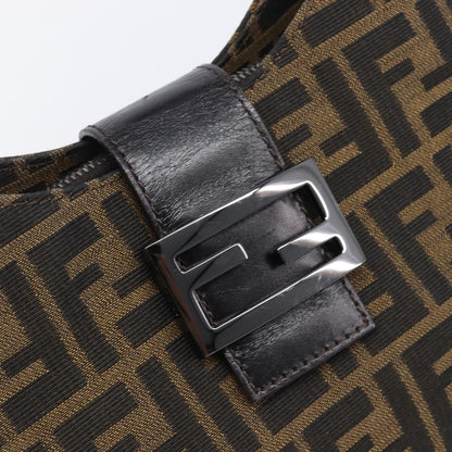 Fendi Vintage Pocket Zucca Canvas, Brown, Canvas, Shoulder Bag