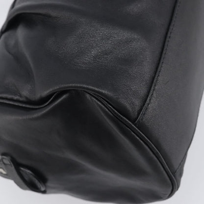 Salvatore Ferragamo Gancini Leather, Black, Leather, Handbag