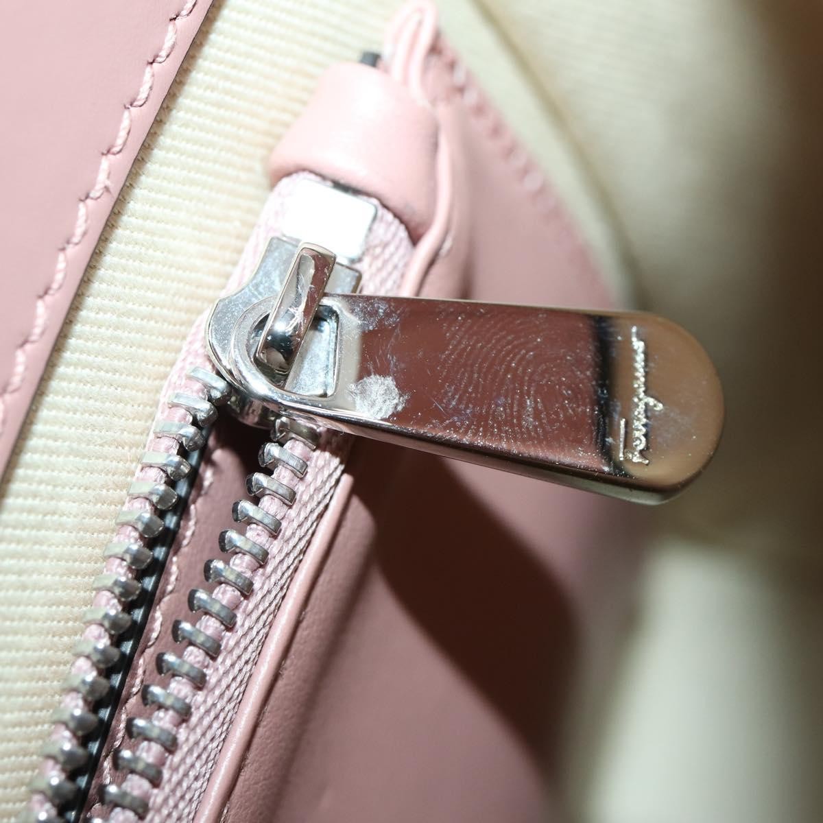 Salvatore Ferragamo Boxyz Top Handle Woven Leather, Pink, Leather, Handbag