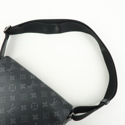 Louis Vuitton District Messenger Monogram Eclipse Canvas, Gray, Canvas, Handbag
