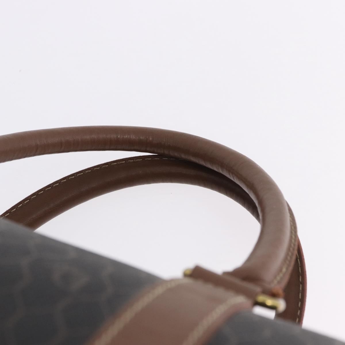 Christian Dior Vintage Honeycomb Boston Canvas and Leather, Black, Canvas, Travel Bag