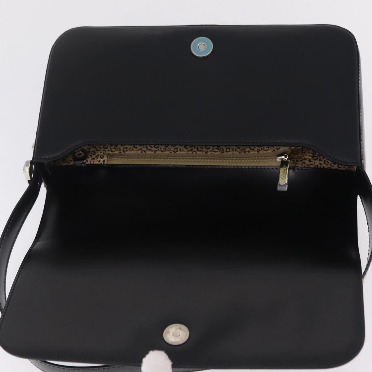 Cartier Panthère Shoulder Leather, Black, Leather, Shoulder Bag