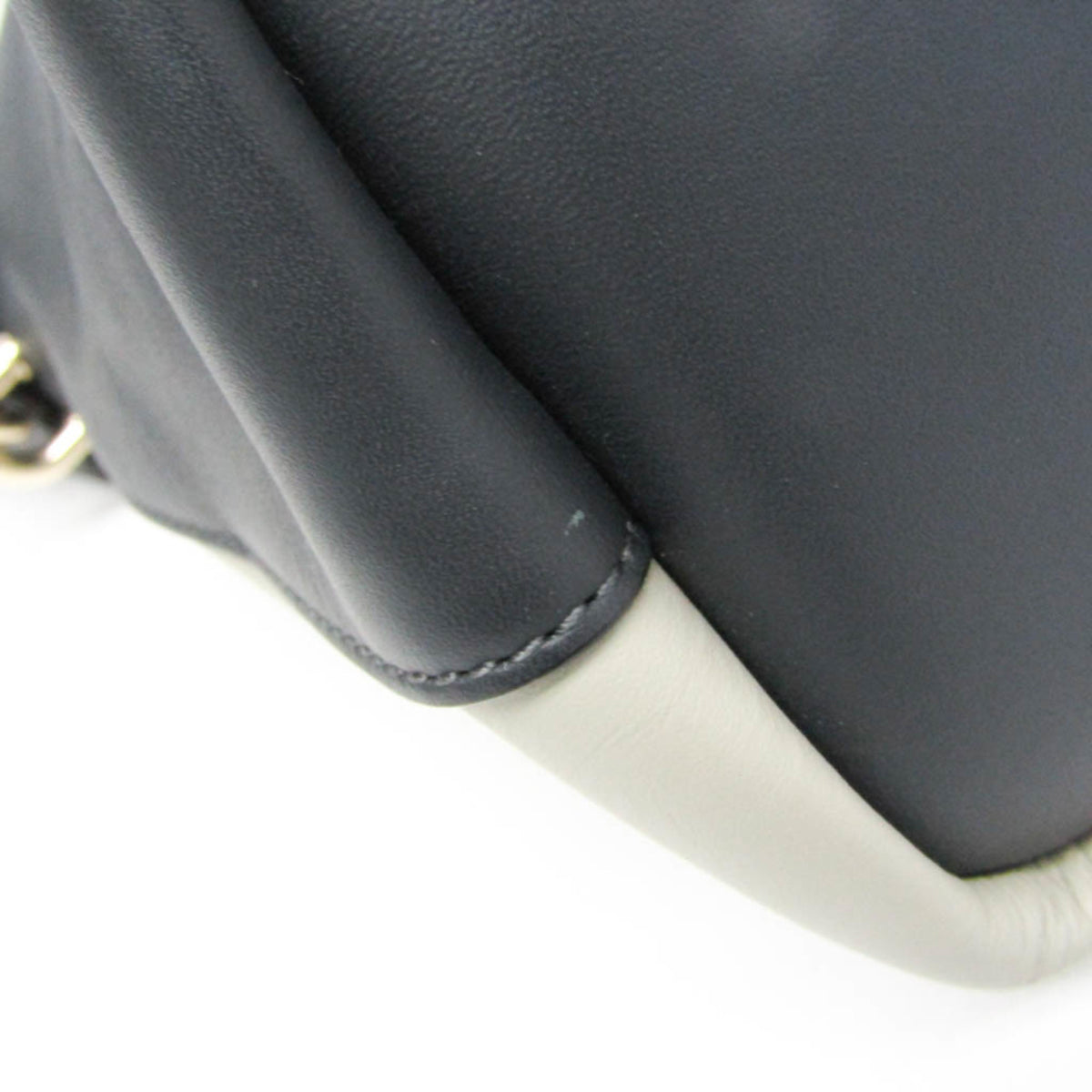 Chloe Bicolor Baylee Satchel Leather, Gray, Leather, Handbag