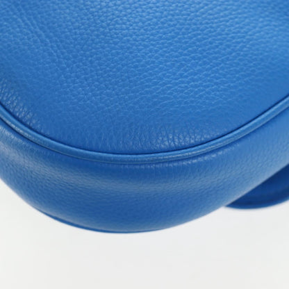 Christian Dior Saddle Leather, Blue, Leather, Crossbody Bag