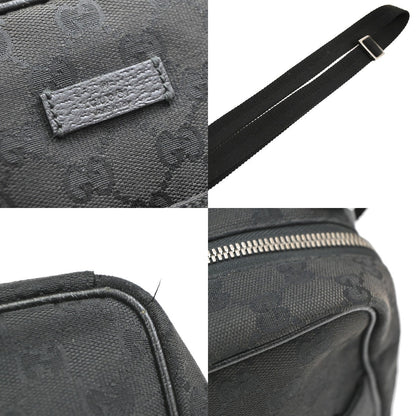 Gucci Front Pocket Messenger GG Canvas, Black, Canvas, Crossbody Bag