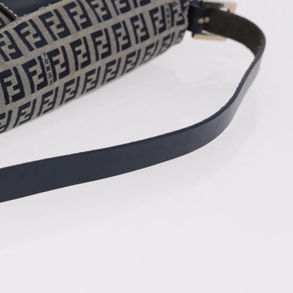 Fendi Baguette Zucchino Canvas, Navy, Canvas, Handbag