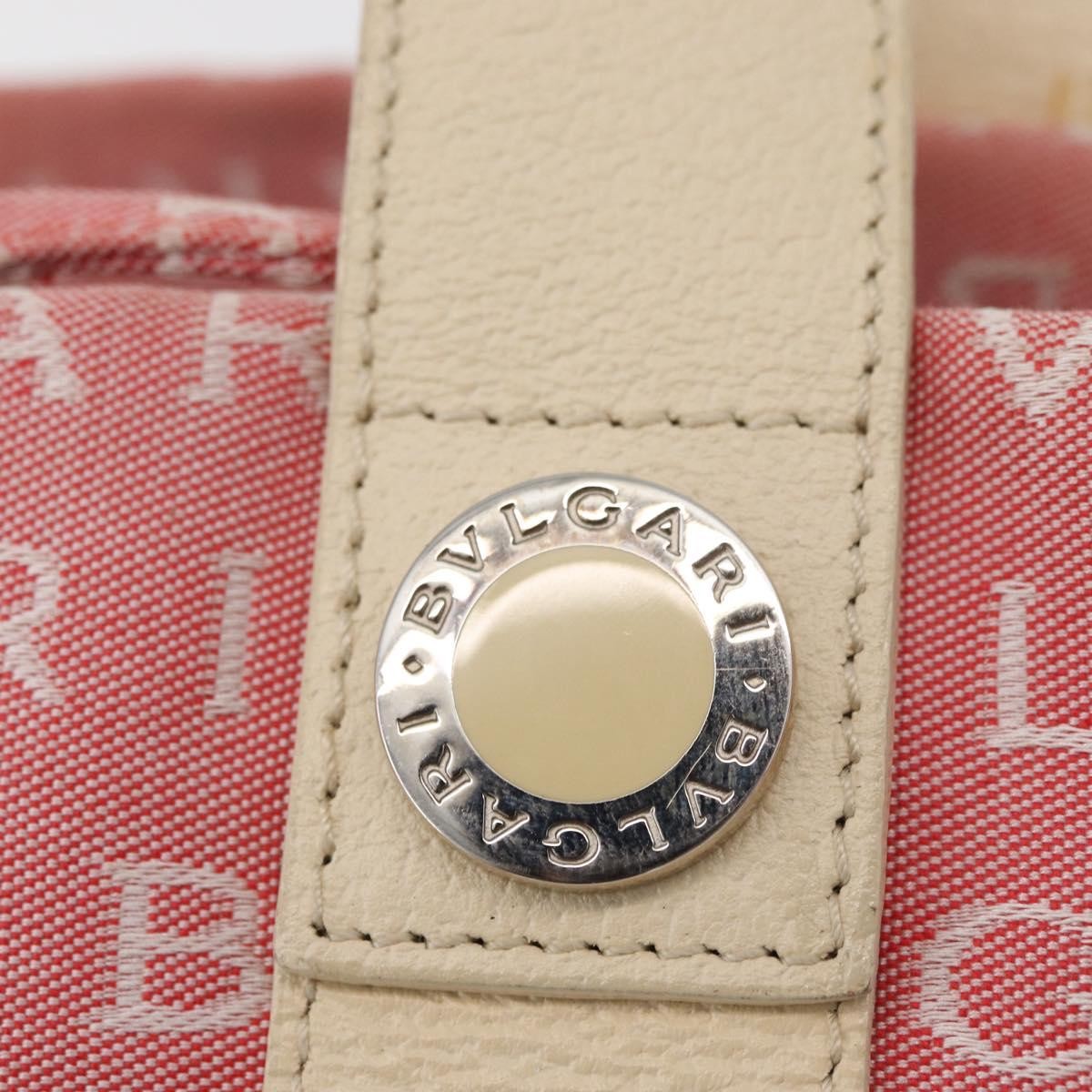 Bvlgari Logomania Canvas, Pink, Canvas, Shoulder Bag