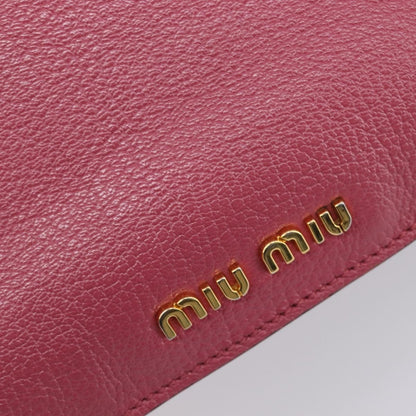 Miu Miu Madras Convertible Compartment Leather, Pink, Leather, Tote Bag