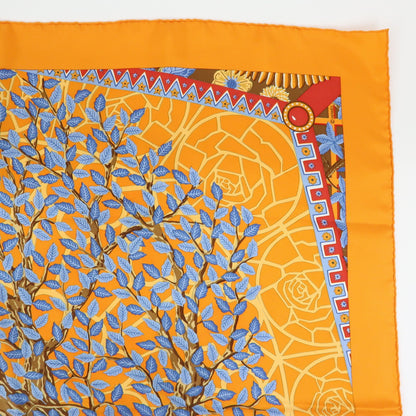 Hermes Carré 90 Silk multicolor, Orange, Silk, Scarf
