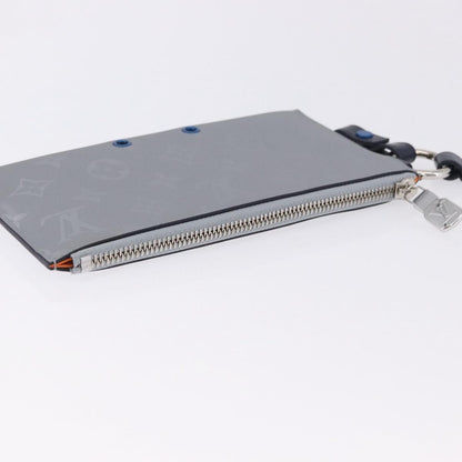 Louis Vuitton Alpha Pouch Limited Edition Monogram Satellite Canvas, Silver, Canvas, Clutch