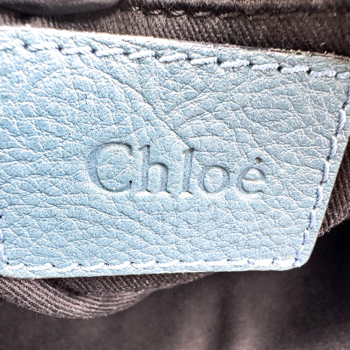 Chloe Paraty Quilted Leather, Blue, Leather, Handbag
