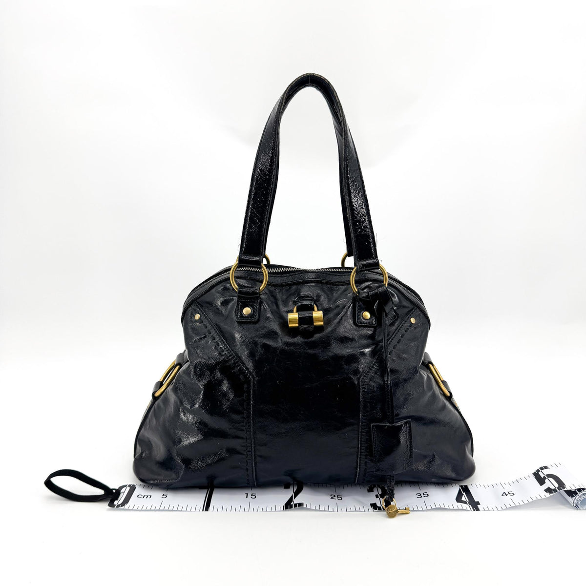 Saint Laurent Muse Patent, Black, Patent Leather, Shoulder Bag