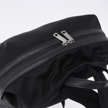 Fendi Fiend Nylon with Printed Leather, Black, Nylon, Backpack