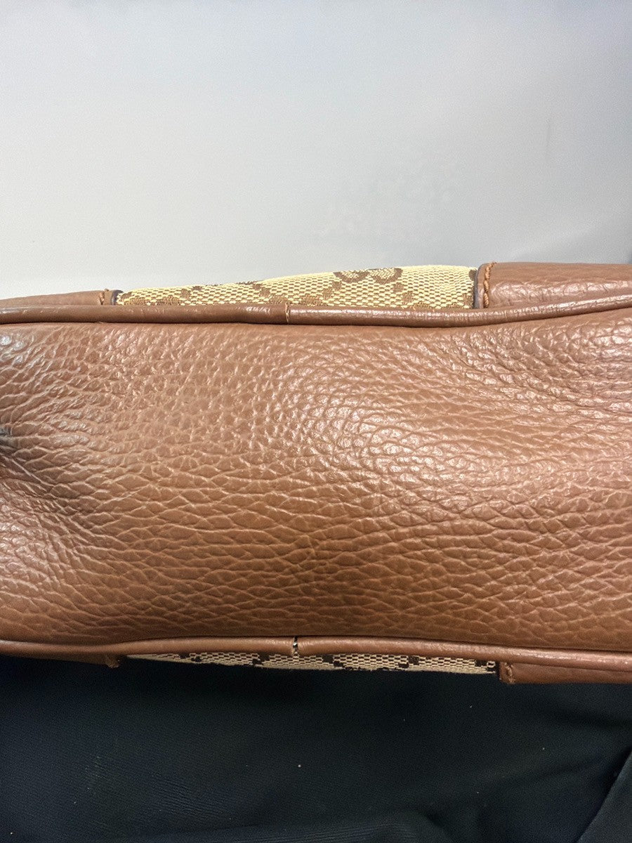 Gucci Bree Disco GG Canvas with Leather, Brown, Canvas, Crossbody Bag