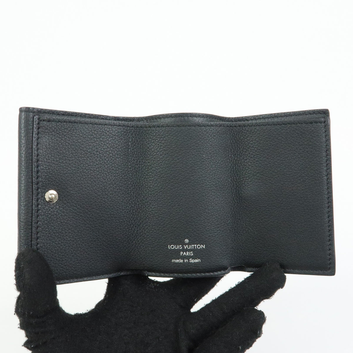 Louis Vuitton Lockmini Leather, Black, Leather, Wallet