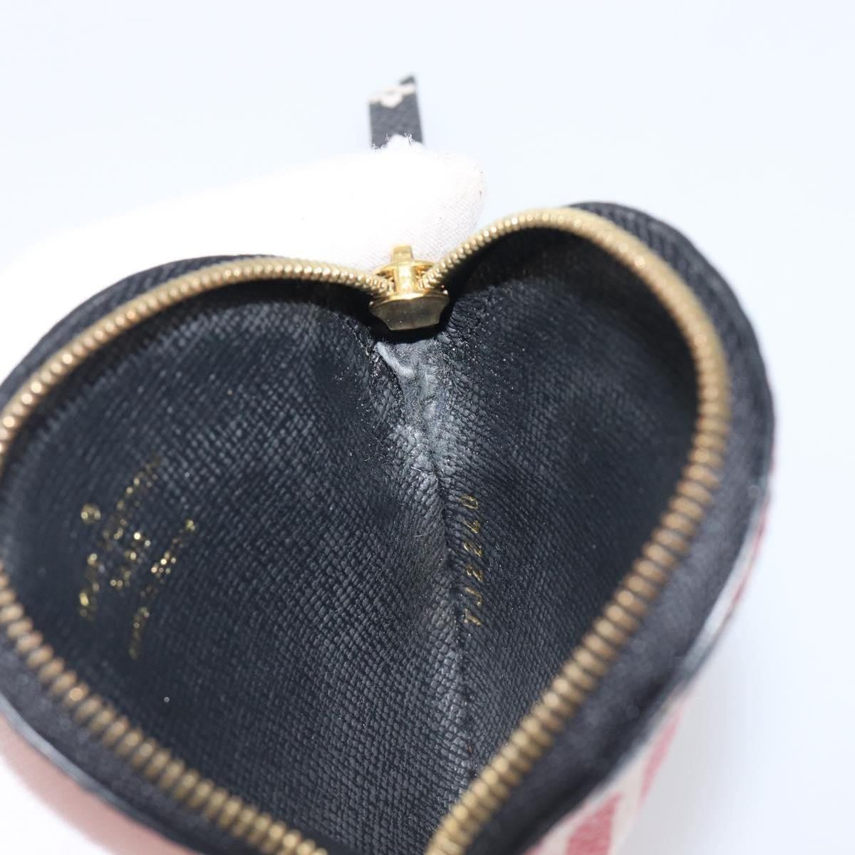 Louis Vuitton Round Coin Purse Limited Edition Crafty Monogram Giant, Red, Canvas, Clutch