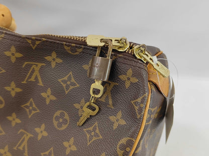Louis Vuitton Keepall Monogram, Brown, Canvas, Travel Bag
