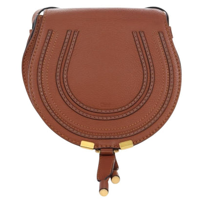 Chloe Marcie Leather, Brown, Leather, Crossbody Bag