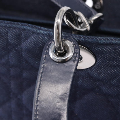 Christian Dior Lady Dior Denim, Blue, Denim, Handbag